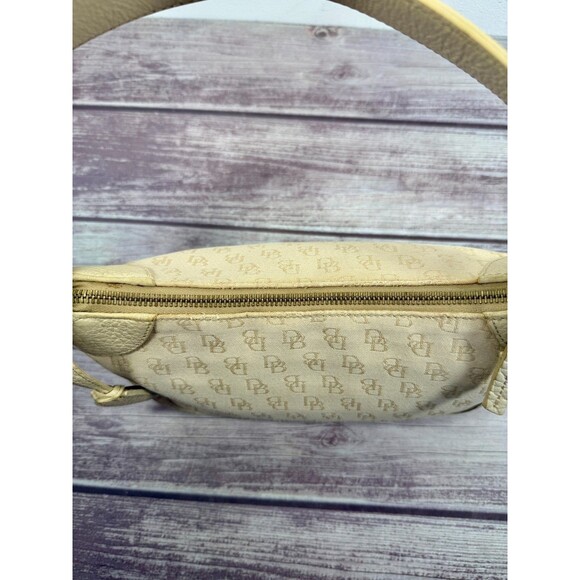 Dooney & Bourke handbag Beige Shoulder bagLeather & Signature Logo Fabric Hobo - Picture 9 of 16